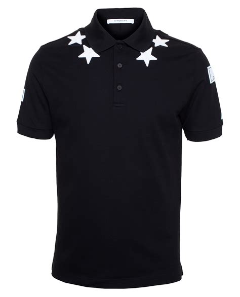 givenchy star polo|givenchy star sleeve polo shirts.